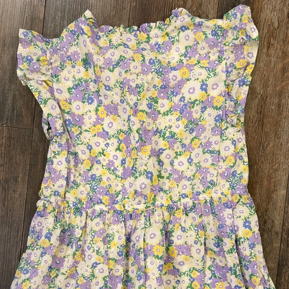 GAP Kids Floral Dress in Yellow and Purple